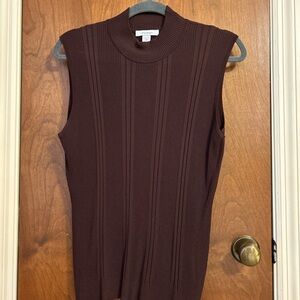 Dress Barn Chocolate Ribbed Tank Top